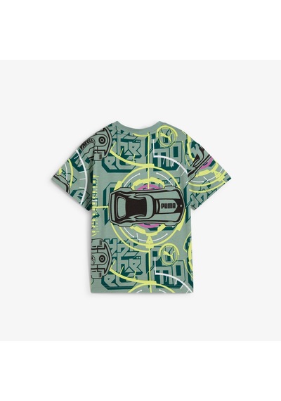 Puma Hot Wheels Graphic Çocuk Yeşil T-shirt 630074