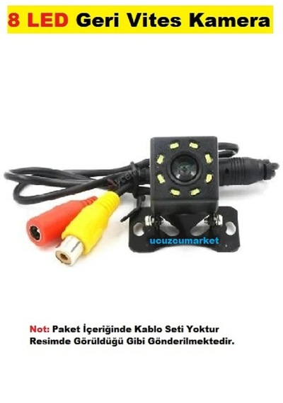 8 Led Geri Vites Kamera Gece Görüşlü + Su Geçirmez