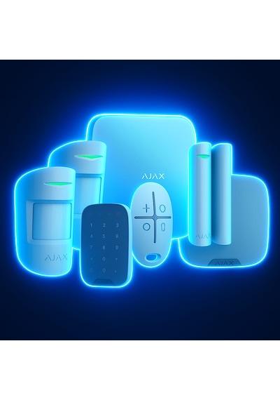 Hubkit Kablosuz Alarm Seti 2 Hareket Pır Dedektörü Keypad Dış Sirenli Beyaz