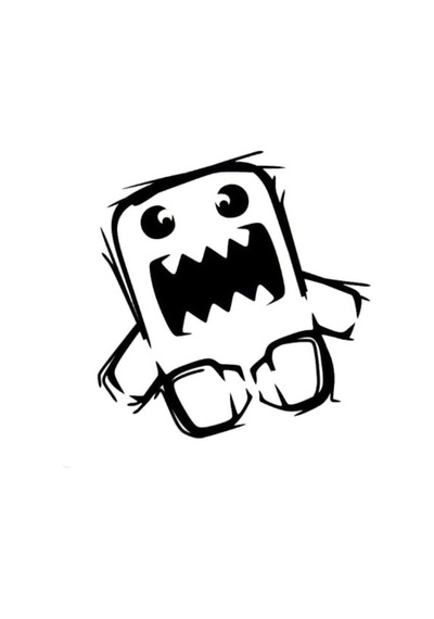 Domo Kun Japon Drift Komik Araba Sticker Vinil Çıkartmaları