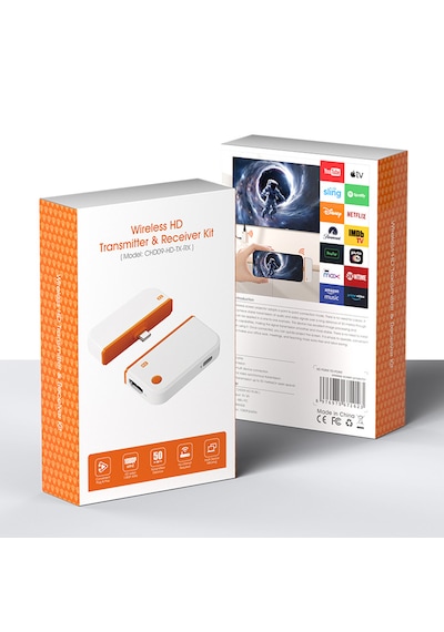 İdragon Chd09 1080p 60hz Kablosuz Ekran Yansıtma Adaptörü - Dizüstü Bilgisayar, Tv Ve Projektör İçin Type-c - Hdmı Verici Ve Alıcı Seti