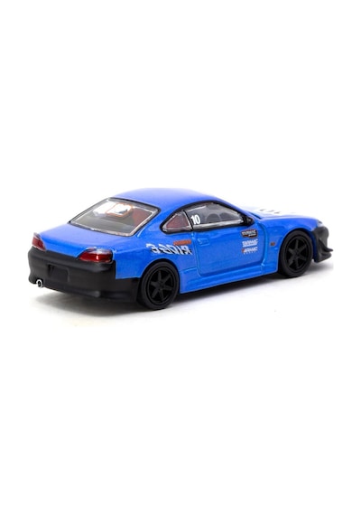 Tarmac Works 1:64 Vertex Nissan Silvia S15 10th Anniversary Diecast Model Araba Mavi