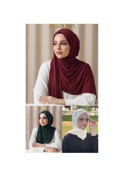 Aldaıyr 3 Adet Penye Şal Düz Çok Renkli