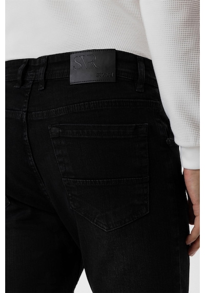 Süvari Siyah Regular Denim Pantolon