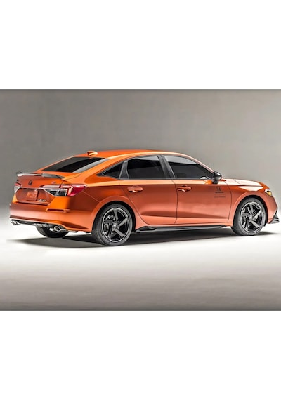 Kit Garaj Honda Civic Fe Yan Marşpiyel Seti V2 Plastik 2 Adet Mat Siyah 2022 Boyalı