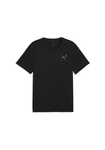 Puma Run Illustration Graphic Erkek Siyah Koşu T-shirt 52844601