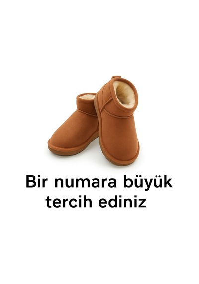 Kız/erkek Çocuk İçi Kürklü Bot Sıcak Tutan Kaymaz Taban Taba