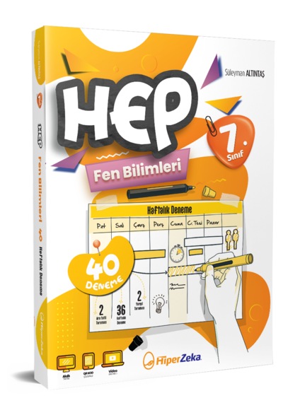 7. Sınıf Haftalık Hep Fen Bilimleri 40 Deneme Süleyman Altıntaş