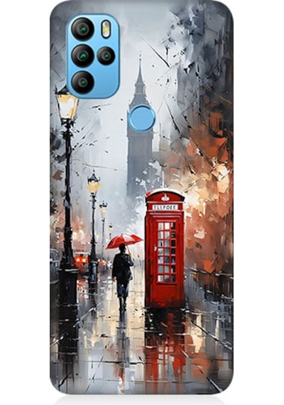 General Mobile Discovery Gm21 Pro Uyumlu Kırmızı Telefon Desenli Silikon Kılıf