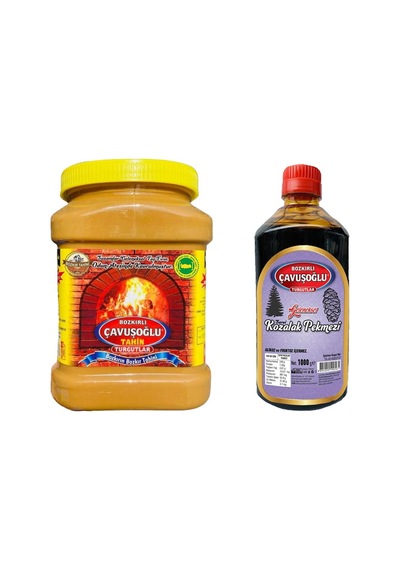 Bozkırlı Çavuşoğlu Tahin Kepeksiz 930 G + Çavuşoğlu Kozalak Pekmezi 1 KG