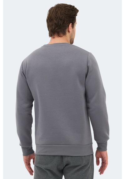 Slazenger Konnor In Erkek Koyu Gri Sweatshırt Koyu Gri