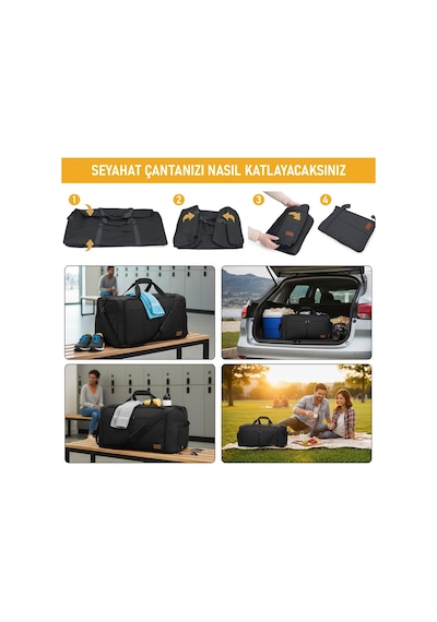 Xmlbayiciniz Tr Katlanabilir Seyahat Çantası, Bavul Valiz Büyük Boy El Bagajı Çantası Erkekler Ve Kadınlar İçin, Ayakkabı B Çok Renkli