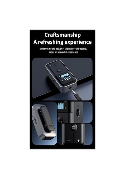 M20 2 Si 1 Arada Bluetooth 5.4 Transmitter Ses Alıcı & Verici 3.5mm Aux, Micro Sd Kart Çalar, Led Ekranlı Kablosuz Adaptör, Dahili Pil, Araba, Tv, Pc & Hoparlör İçin Stereo Müzik Aktarıcı