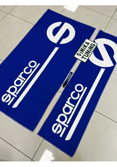 Mavi Sparco Torpido Ve Sırt Havlusu Seti 2 Adet Torpido 35x135 , Sırt 70 X 135 Anahtarlık Hediye