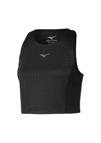 Mizuno Tech Light Crop Top Kadın Tişört Siyah Çok Renkli