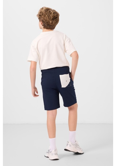 Ekru-lacivert Pamuklu Oversize Fit Dokuma Hafif Esnek Chino Erkek Çocuk Şort Takım - 11278 Ekru Ekru-lacivert Pamuklu Oversize Fit Dokuma Hafif Esnek Chino Erkek Çocuk Şort Takım - 11278 Ekru