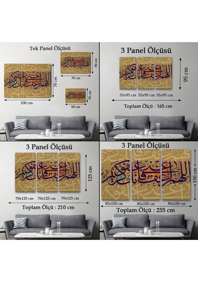 Allahım Sen Affedicisin Affetmeyi Seversin Benide Affet Yazılı Dekoratif Tablo-3352 50 X 70