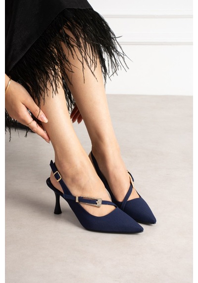 Dabab Shoes Merva Kadın Lacivert Saten Sivri Burun Taşlı Toka Detaylı Çapraz Bantlı 7 Cm İnce Topuklu Slingback Abiye Ayakkabı Dabab Shoes Merva Kadın Lacivert Saten Sivri Burun Taşlı Toka Detaylı Çapraz Bantlı 7 Cm İnce Topuklu Slingback Abiye Ayakkabı