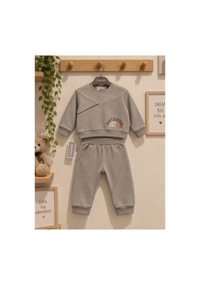 Caramell Erkek Bebek İkili Takım 2202 1985 2712 Gri Fundey Gri Fundey