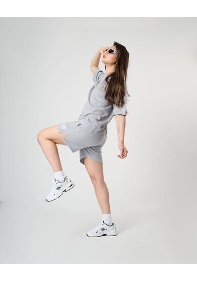 Pamuklu Miami Baskılı Oversize T-shirt Gri