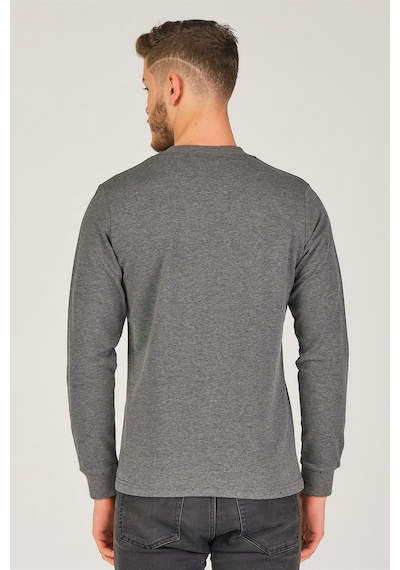 V4002 Dewberry V Yaka Erkek Sweatshırt-antrasit Antrasit