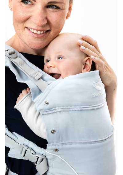 Manduca First Ergonomik Bebek Taşıyıcı 3 Taşıma Pozisyonu, Ayarlanabilir ve Konforlu Portbebe Açık Mavi Tek Ebat