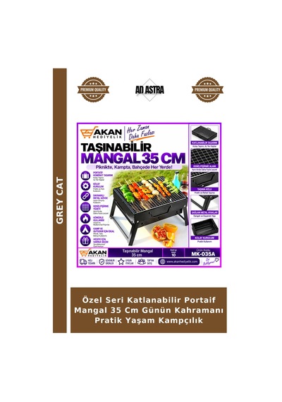 Özel Seri Katlanabilir Portaif Mangal 35 Cm Günün Kahramanı Pratik Yaşam Kampçılık Çok Renkli