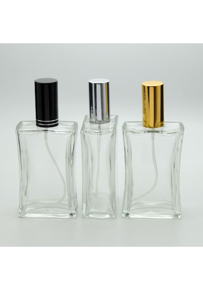 Boş Parfüm Şişesi 100 Ml 2 Adet Içbükey Tekrar Doldurulabilir Metal Valf Ve Kapak Içbükey Boş Şişe