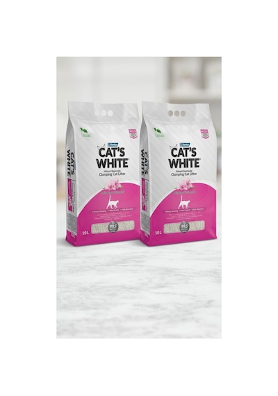Cats White Pudra Kokulu Kedi Kumu 10 Lt 2 Adet