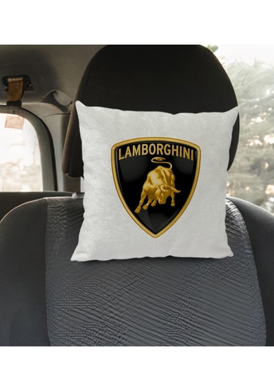 Bk Gift Lamborghini Tasarımlı Kare Araç Koltuk Yastığı-1