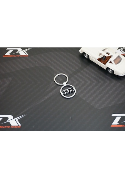 Audi Uyumlu Halka Logo Krom Metal Çift Yön Anahtarlık (416225056)