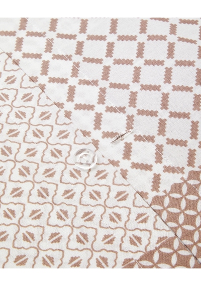 English Home Chain Patch Kolay Ütülenir Çift Kişilik Nevresim Takımı 200x220 Cm Turuncu
