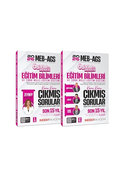 İndeks 2026 Meb-ags Eğitim B Ve Türk Milli Eğitim Sistemi Ösymnin İndeksi Çıkmış Sorular Son 15 Yıl Çözümlü Set