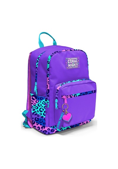Coral High Mor Leopar Desenli Okul Sırt Çantası 23632