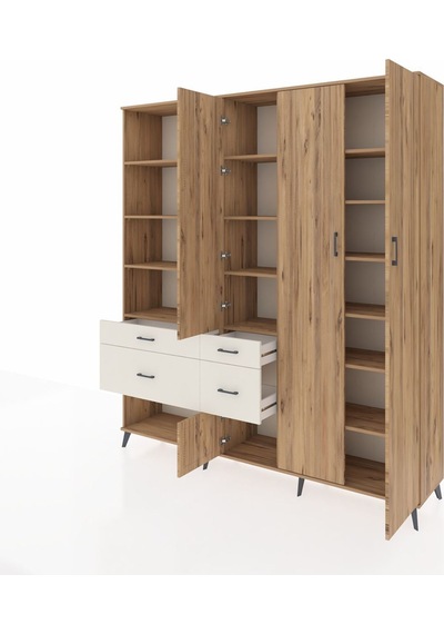 Hyperion Dolap 14 Raflı 4 Çekmeceli 4 Kapaklı 220x44x243 Çam-çam/aytaşı Atlas Çam/aytası Hyperion Dolap 14 Raflı 4 Çekmeceli 4 Kapaklı 220x44x243 Çam-çam/aytaşı Atlas Çam/aytası