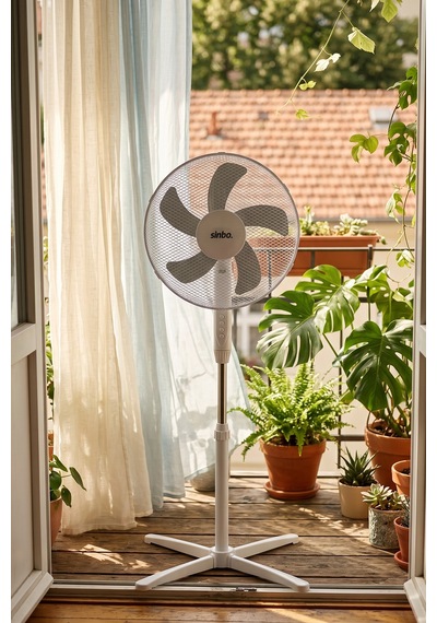 Sf-7704 Ayaklı Vantilatör 16 İnç 35w Sessiz Fan 3 Kademeli Yükseklik Ayarlı Ev Tipi