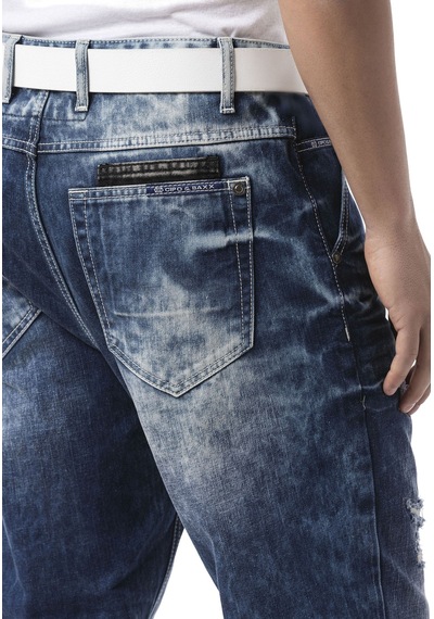 Cipo & Baxx Baggy Tarzında Kargo Pantolon - İşlevsellik Ve Konforla Şehir Stili Cd907 Blue