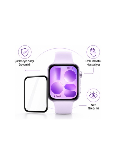 Huawei Watch Fit 5 Ekran Koruyucu Polymer Temperli Nano 0.5 Mm Watch Ekran Koruyucu