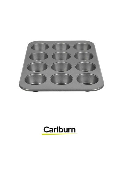 Yüksek Isıya Dayanıklı Uzun Ömürlü Yapışmaz Yıkanabilir 12 Gözlü Muffin Cupcake Kalıbı Çok Renkli
