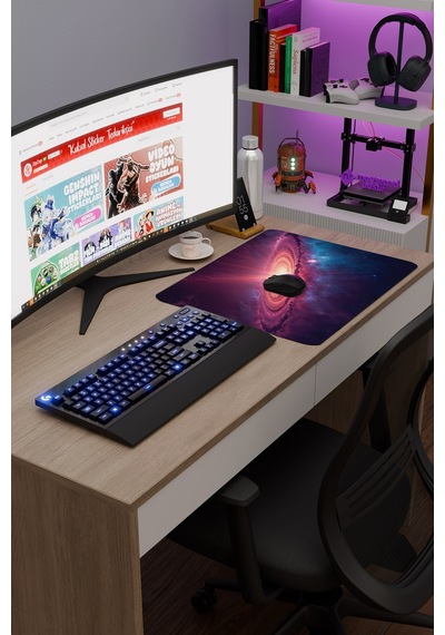 Galaksi Kaymaz Dikişli Kauçuk Oyuncu Mousepad V3 - 48x40 Xl Gaming Mouse Pad Fare Altlığı