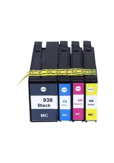 Hp Officejet Pro 9730 938 4 Renk İthal Muadil Kartuş Seti/siyah 1.250 Sayfa/renkliler 800 Sayfa