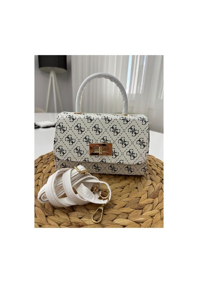 Store Kadın Mini Şık Ve Casual El Ve Omuz Çantası Beyazsiyah