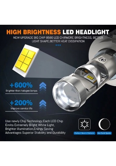 H4 Mercekli Led Xenon