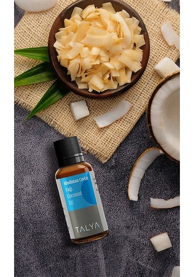 Talya Soğuk Sıkım %100 Saf ve Doğal Nemlendirici ve Besleyici  Hindistan Cevizi Yağı 20 ML
