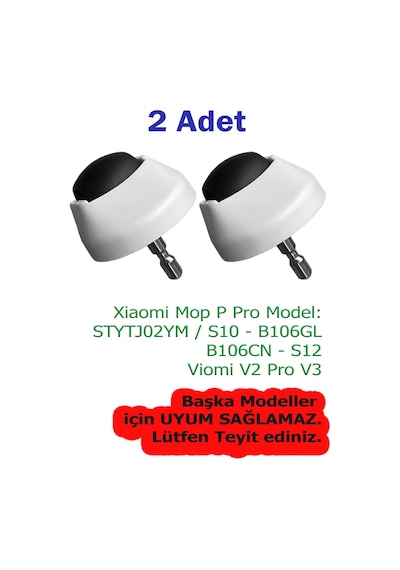 Xiaomi S12 - B106cn İçin 2 Adet Uyumlu Ön Tekerlek