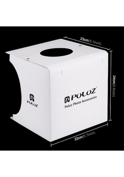 YENİLZD PULUZ 2x20 LED Işıklı 6 Fonlu Fotoğraf Çekim Çadırı 20x20 cm