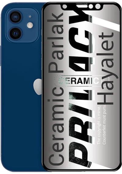 Pp Apple Uyumlu iPhone 12 Mini Hayalet Ekran Koruyucu Parlak Seramik