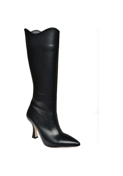 Fox Shoes R820020109 Siyah İnce Topuklu Kadın Çizme Siyah