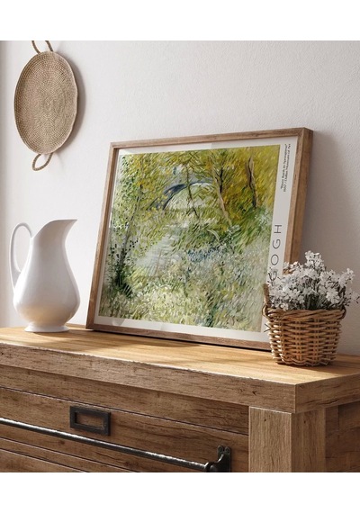 Çerçevesiz Poster Vincent Van Gogh Riverbank'da Bahar Vakti