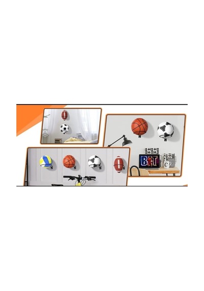 Houselabshop Basketbol Futbol Motosiklet Kaskı Çiçek Saksısı Havlu Duvar Rafı